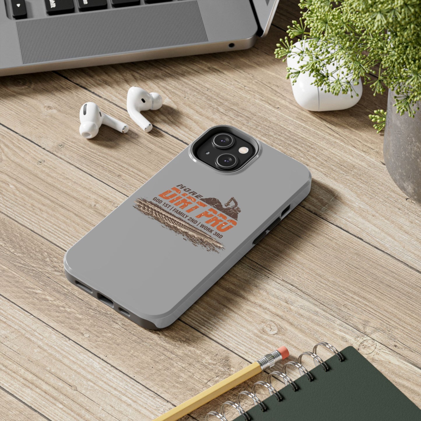 Dirt Pro Tough Phone Case – 'More Dirt Pro' Off-Road Motocross Design