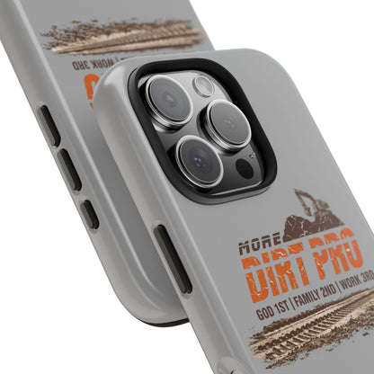 Dirt Pro Tough Phone Case – 'More Dirt Pro' Off-Road Motocross Design