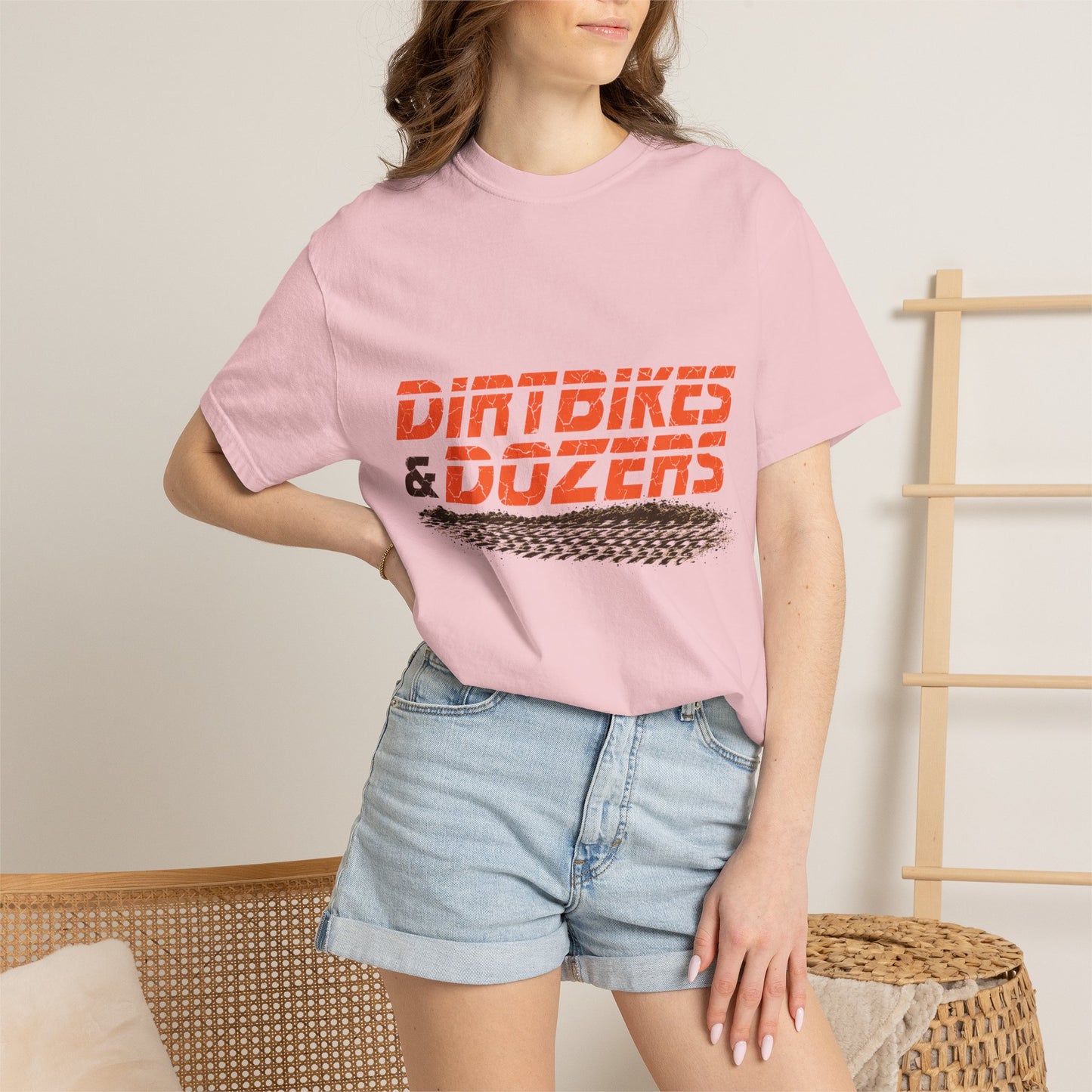 Dirtbikes & Dozers Tee — Off-Road Moto Tire-Track T-Shirt