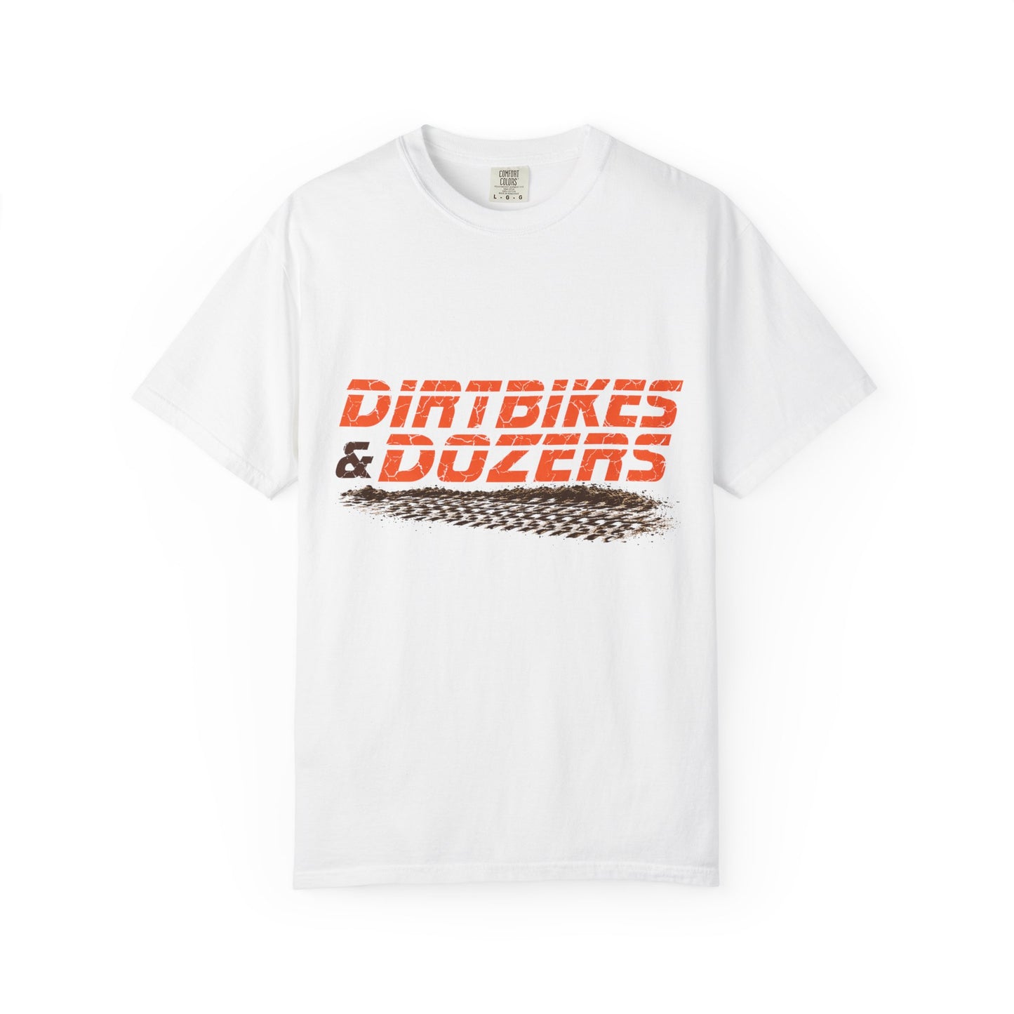 Dirtbikes & Dozers Tee — Off-Road Moto Tire-Track T-Shirt