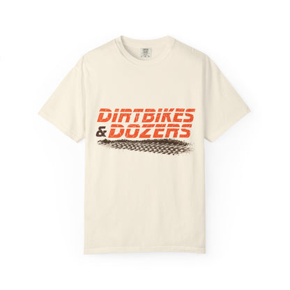 Dirtbikes & Dozers Tee — Off-Road Moto Tire-Track T-Shirt