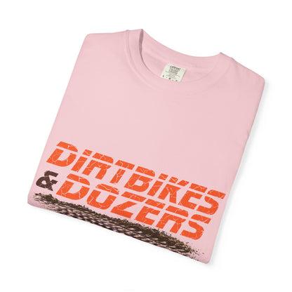 Dirtbikes & Dozers Tee — Off-Road Moto Tire-Track T-Shirt