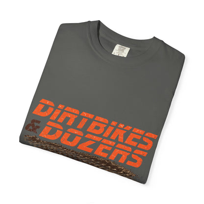Dirtbikes & Dozers Tee — Off-Road Moto Tire-Track T-Shirt